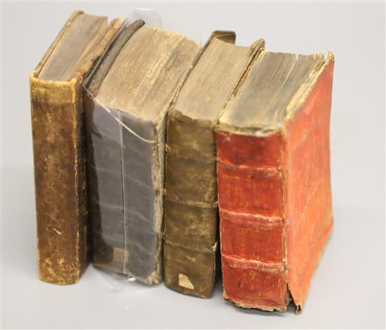A group of four small volumes in Latin, 16th century or later, including Metamorphoses Ovidii...